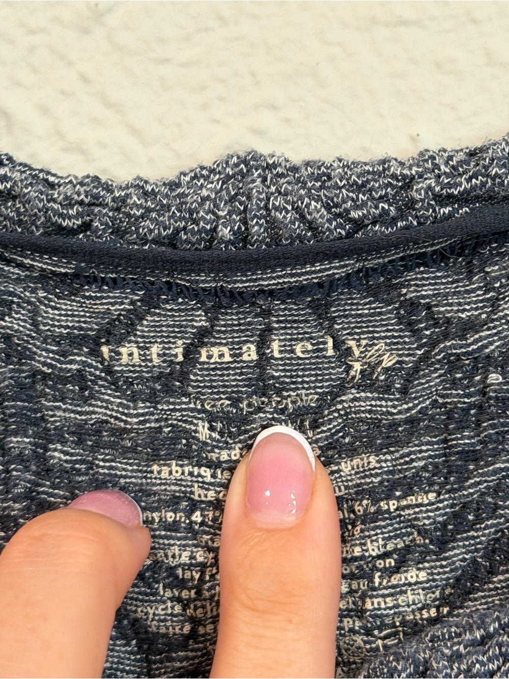Free People Charcoal Textured Square Neck Tank - Picture 5 of 5